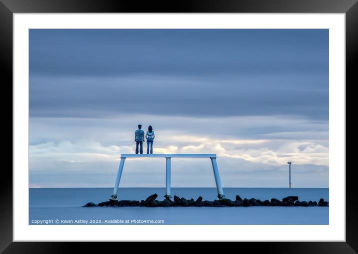 Newbiggin by the sea 'The Couples Love' Framed Mounted Print by KJArt 