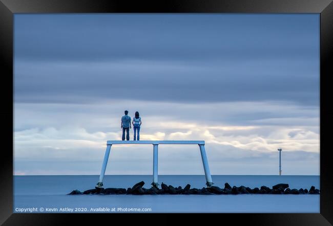 Newbiggin by the sea 'The Couples Love' Framed Print by KJArt 