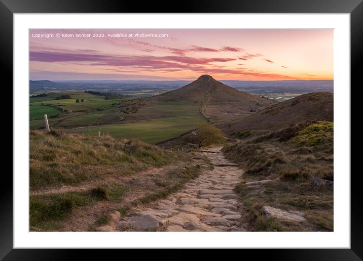 Path to Roseberry Topping Framed Mounted Print by Kevin Winter
