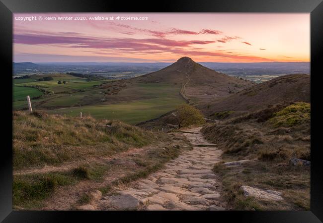 Path to Roseberry Topping Framed Print by Kevin Winter
