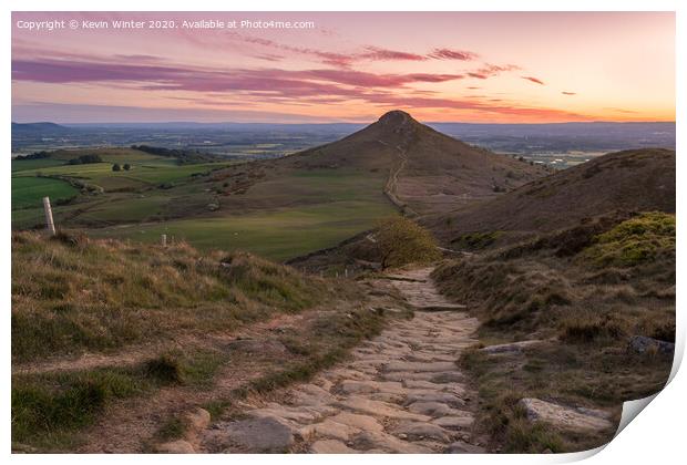 Path to Roseberry Topping Print by Kevin Winter