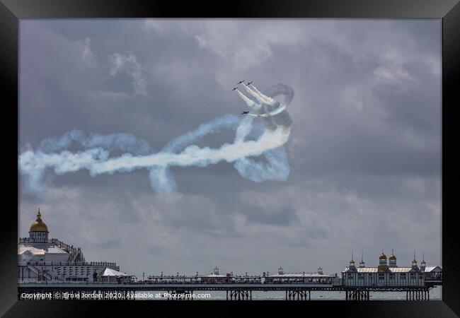 Breitling Jet Team at Eastbourne  Framed Print by Ernie Jordan