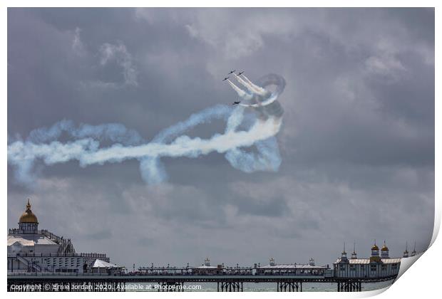 Breitling Jet Team at Eastbourne  Print by Ernie Jordan