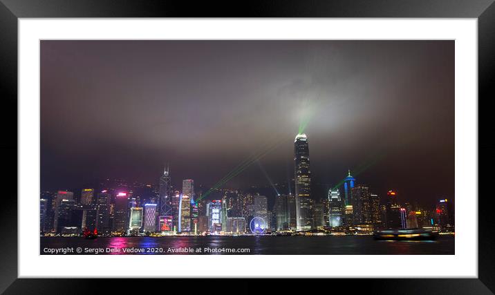 Hong Kong cityscape   Framed Mounted Print by Sergio Delle Vedove
