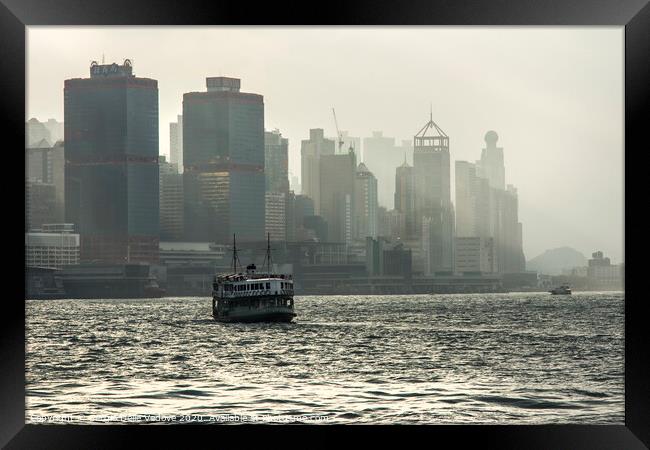 Victoria Harbour in Hong Kong Framed Print by Sergio Delle Vedove