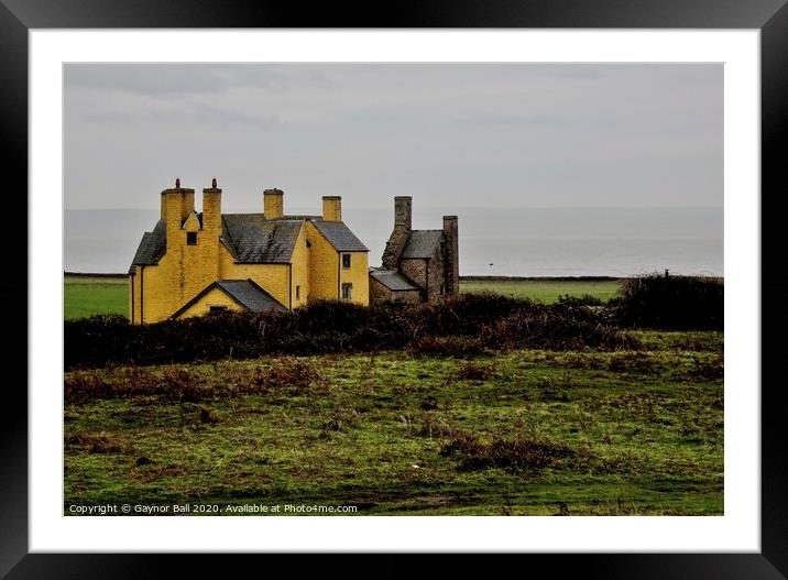 The Haunted Sker House,Porthcawl, South Wales Framed Mounted Print by Gaynor Ball