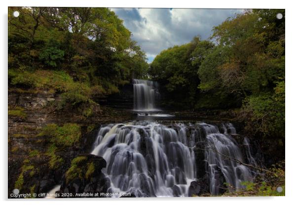 Mealt falls, isle of skye. Acrylic by Scotland's Scenery