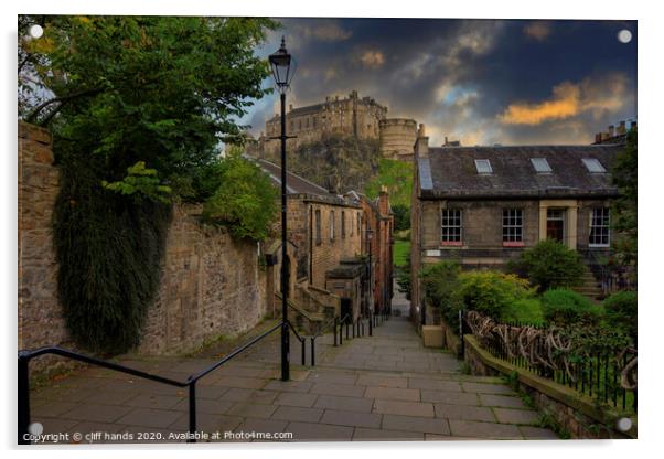 The vennel, Edinburgh, Scotland. Acrylic by Scotland's Scenery