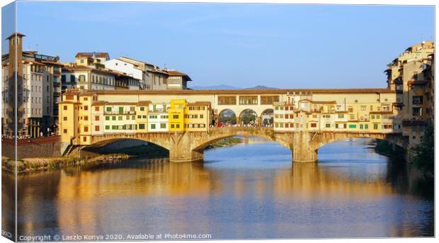Ponte Vecchio - Florence Canvas Print by Laszlo Konya
