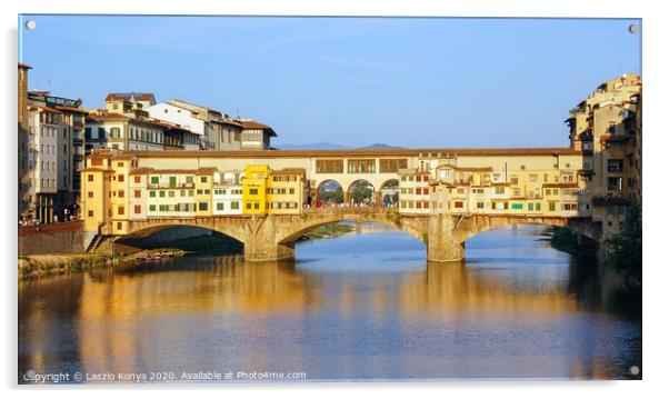 Ponte Vecchio - Florence Acrylic by Laszlo Konya