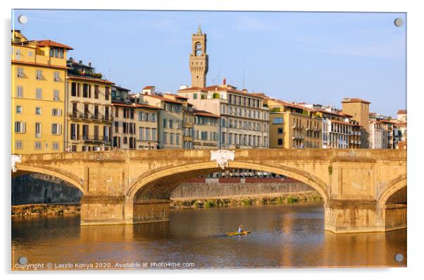 Ponte Santa Trinita - Florence Acrylic by Laszlo Konya