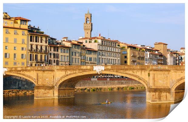 Ponte Santa Trinita - Florence Print by Laszlo Konya