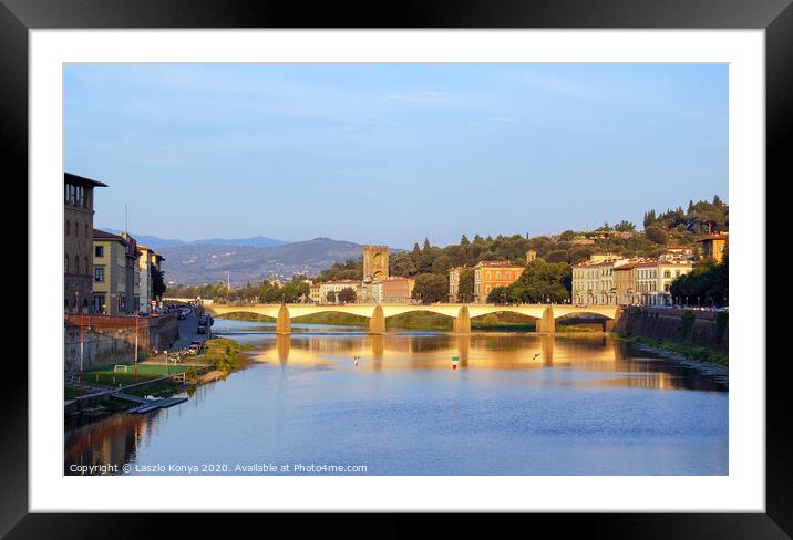 Ponte alle Grazie - Florence Framed Mounted Print by Laszlo Konya