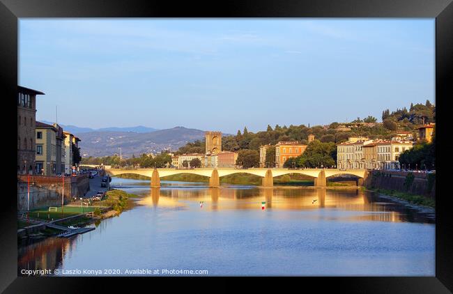 Ponte alle Grazie - Florence Framed Print by Laszlo Konya
