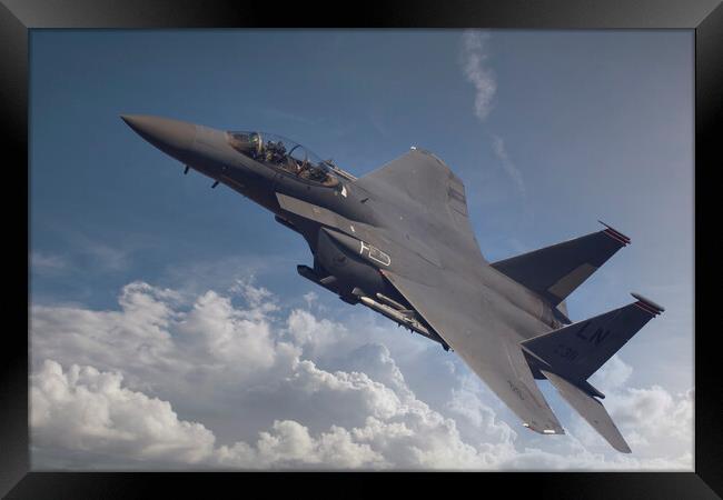 F15 climbing Framed Print by Rory Trappe