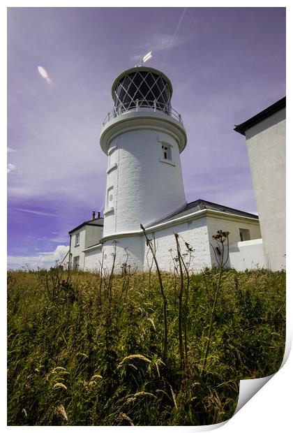 Caldey Island Lighthouse - Pembrokeshire Print by Paddy Art
