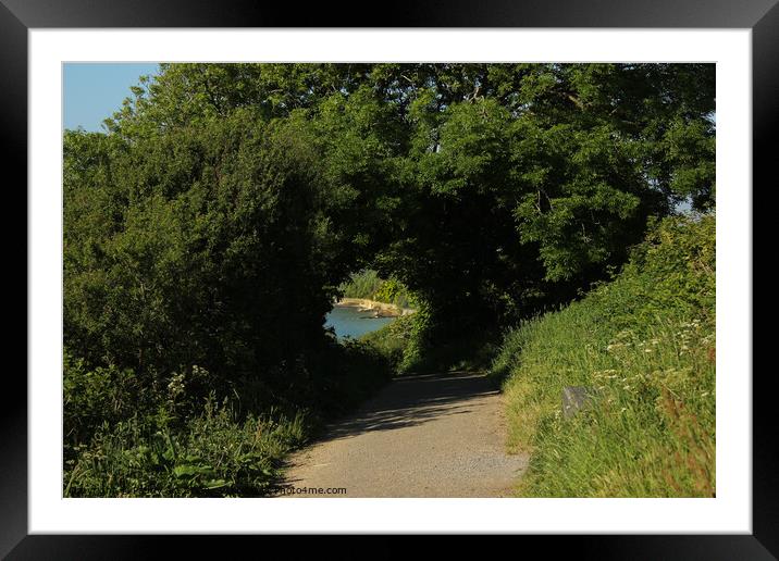 Through the Keyhole to Wiseman's Bridge - Pembrokeshire Coast Path Framed Mounted Print by Paddy Art