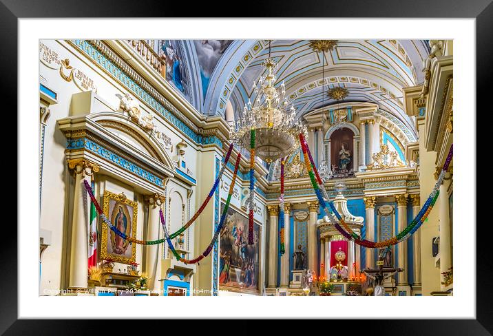 Praying Saint Jose Sancez Relic Church Immaculate Concepcton Puebla Mexico Framed Mounted Print by William Perry