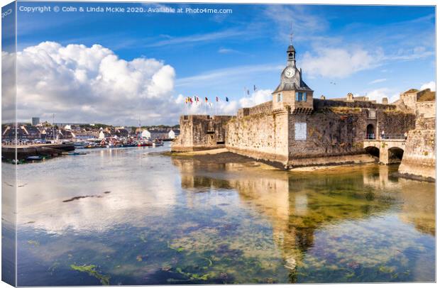 Old Town Walls, Concarneau, Brittany Canvas Print by Colin & Linda McKie