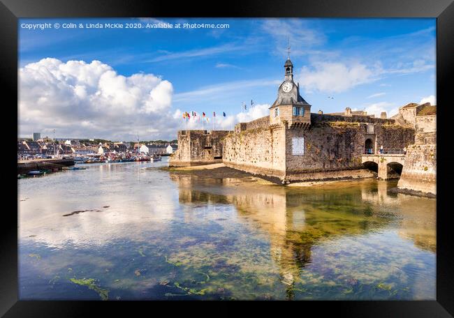 Old Town Walls, Concarneau, Brittany Framed Print by Colin & Linda McKie