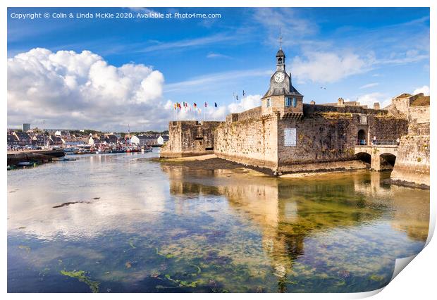 Old Town Walls, Concarneau, Brittany Print by Colin & Linda McKie