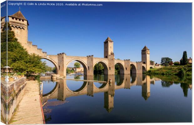 Pont Valentre, Cahors, France Canvas Print by Colin & Linda McKie