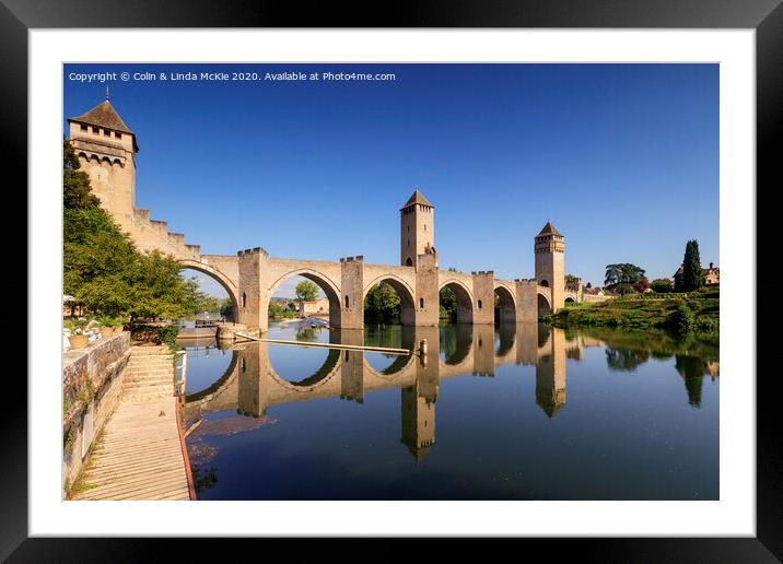 Pont Valentre, Cahors, France Framed Mounted Print by Colin & Linda McKie