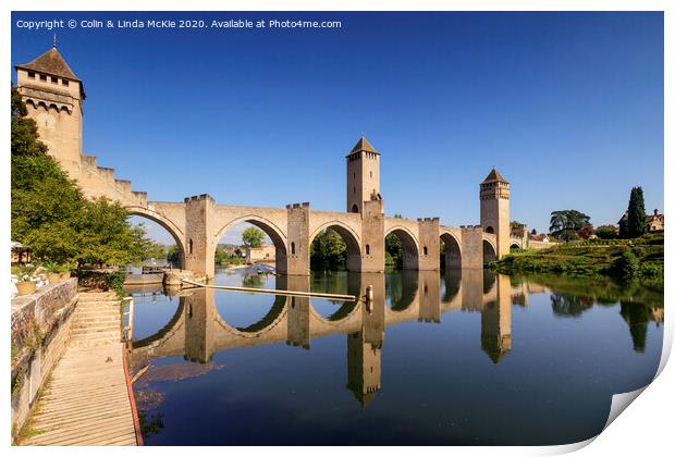 Pont Valentre, Cahors, France Print by Colin & Linda McKie