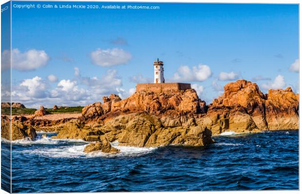Le Phare du Paon Lighthouse, Île de Bréhat Canvas Print by Colin & Linda McKie