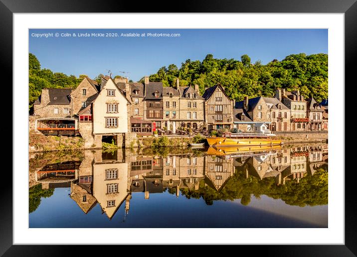 Dinan Waterfront Framed Mounted Print by Colin & Linda McKie