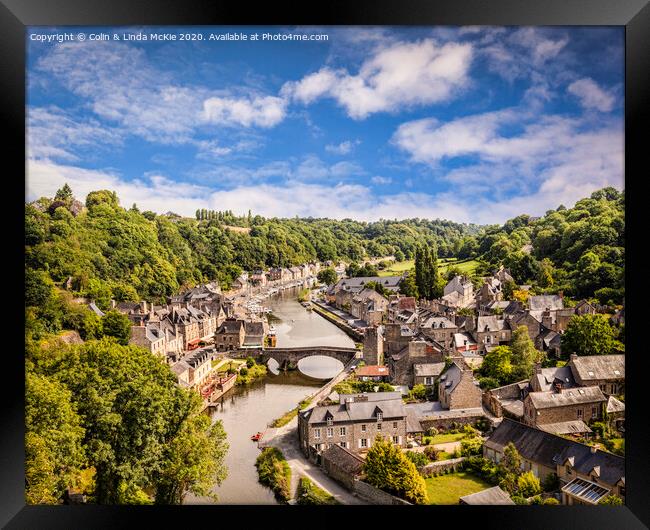 Dinan and the Rance, Brittany Framed Print by Colin & Linda McKie