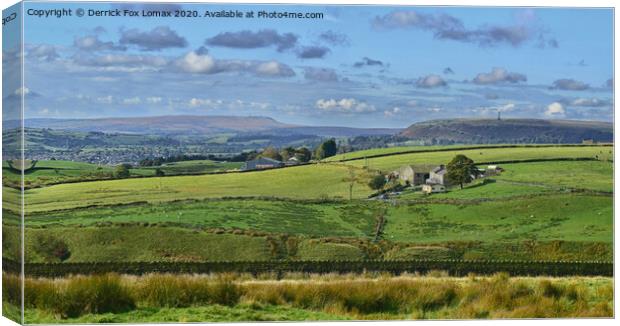Holcombe Hill and Peel Tower Canvas Print by Derrick Fox Lomax