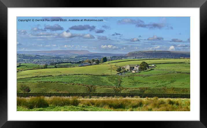 Holcombe Hill and Peel Tower Framed Mounted Print by Derrick Fox Lomax