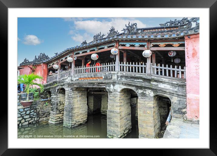 Japanese bridge, Hoi An, Vietnam Framed Mounted Print by John Keates