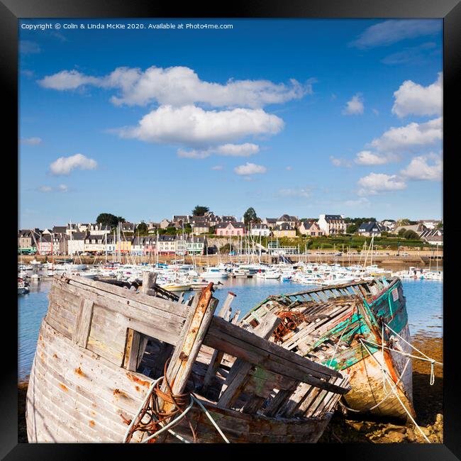 Derelict Fishing Boats, Camaret-sur-Mer Framed Print by Colin & Linda McKie