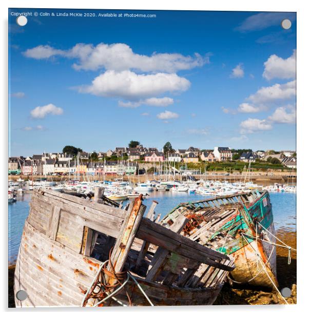 Derelict Fishing Boats, Camaret-sur-Mer Acrylic by Colin & Linda McKie