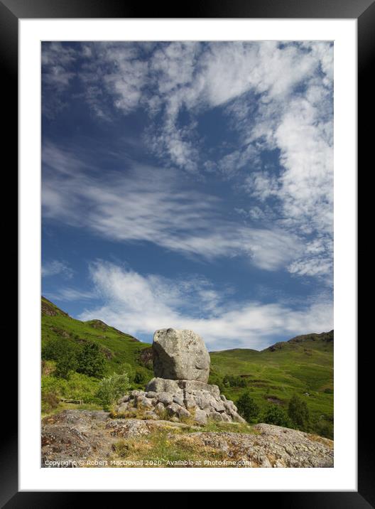 Bruce's Stone, Glen Trool Framed Mounted Print by Robert MacDowall