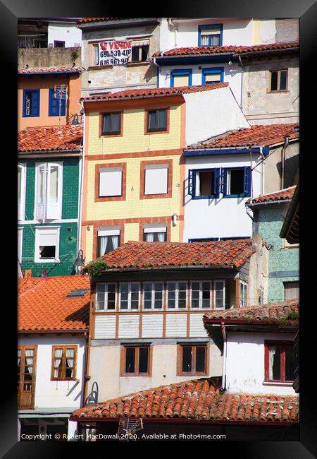 Old houses in Cudillero, Asturias, Spain Framed Print by Robert MacDowall