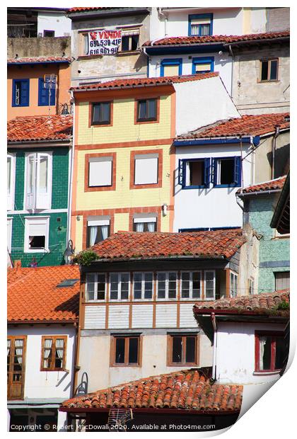 Old houses in Cudillero, Asturias, Spain Print by Robert MacDowall