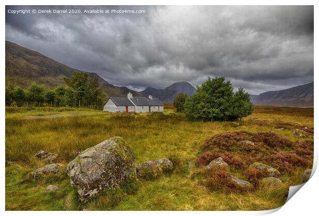 Black Rock Cottage, Glencoe, Scotland Print by Derek Daniel
