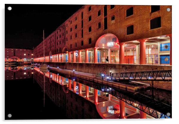 The Royal Albert Dock, Liverpool Acrylic by Jason Connolly
