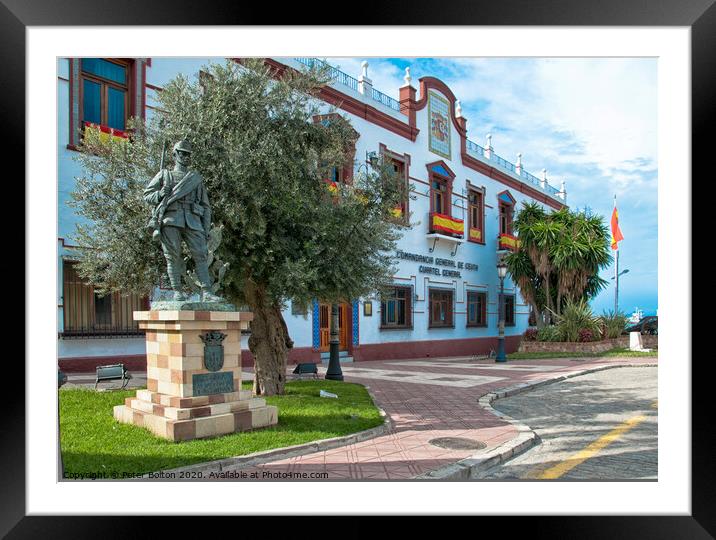 The General Command of Ceuta Headquarters, Ceuta Framed Mounted Print by Peter Bolton