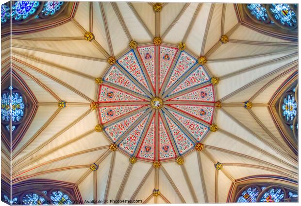 Looking up York Minster Canvas Print by Rick Lindley