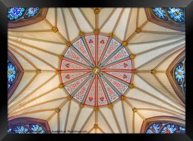 Looking up York Minster Framed Print by Rick Lindley