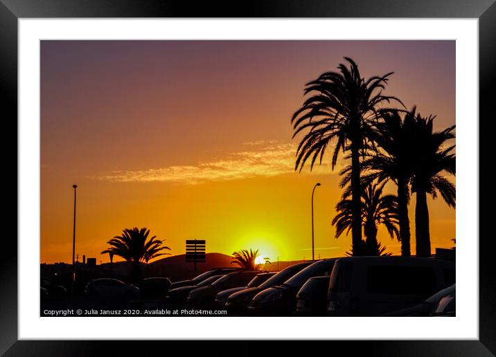 Tenerife sunset  Framed Mounted Print by Julia Janusz