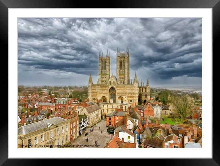 Lincoln Cathedral Framed Mounted Print by Rick Lindley