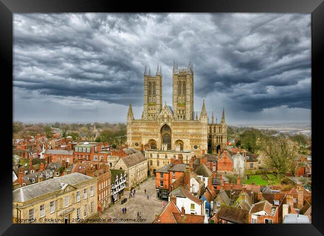 Lincoln Cathedral Framed Print by Rick Lindley