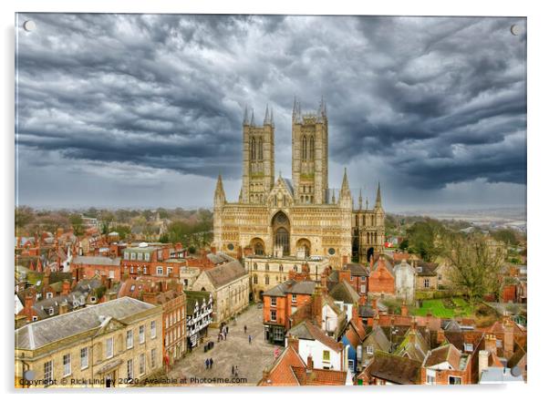 Lincoln Cathedral Acrylic by Rick Lindley