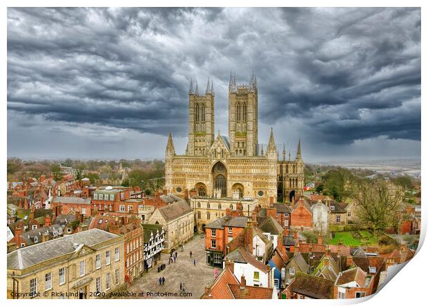 Lincoln Cathedral Print by Rick Lindley