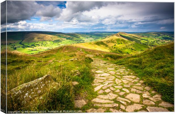 The path to Losehill Canvas Print by Bill Allsopp
